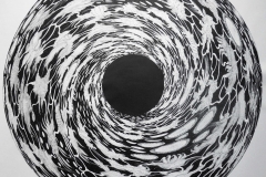 Event Horizon #2, diameter 112, acrylic on canvas1