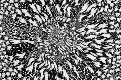 Wave- particle duality, 200x200 cm, acrylic on canvas