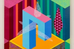 Heliogabalus, 100 x 100 cm, acrylic and vinylic on linen, 2022